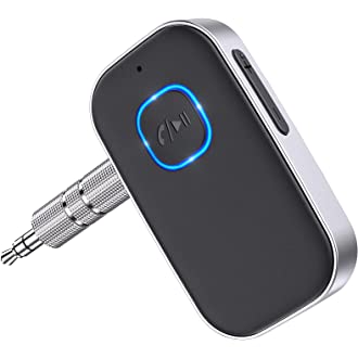 [2021 Upgraded] COMSOON Bluetooth 5.0 Receiver for Car, Noise Cancelling Bluetooth AUX Adapter, Bluetooth Music Receiver…